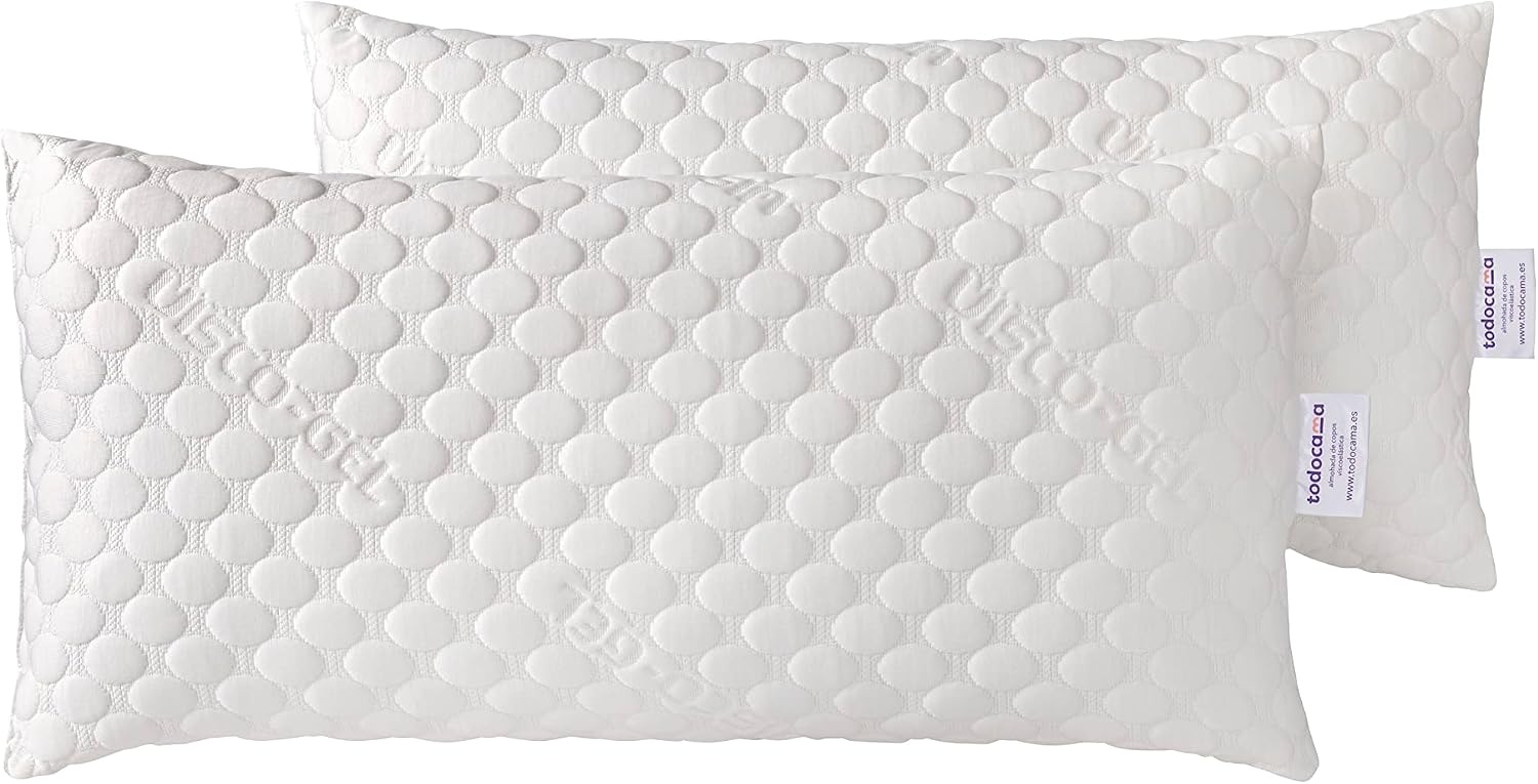 Todocama Visco-gel Kussen Set van 2 - 70 cm - Wit