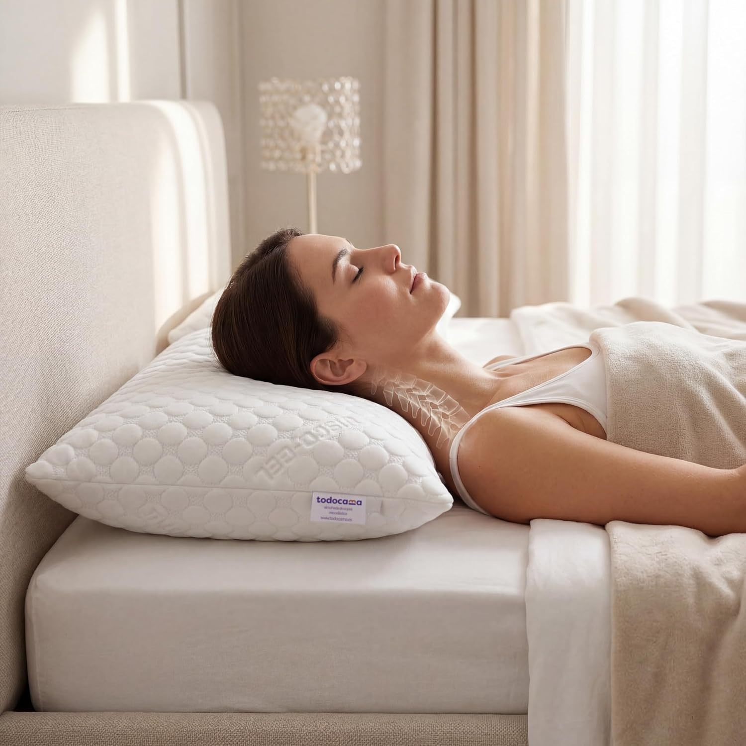 Todocama Visco-gel Kussen Set van 2 - 70 cm - Wit