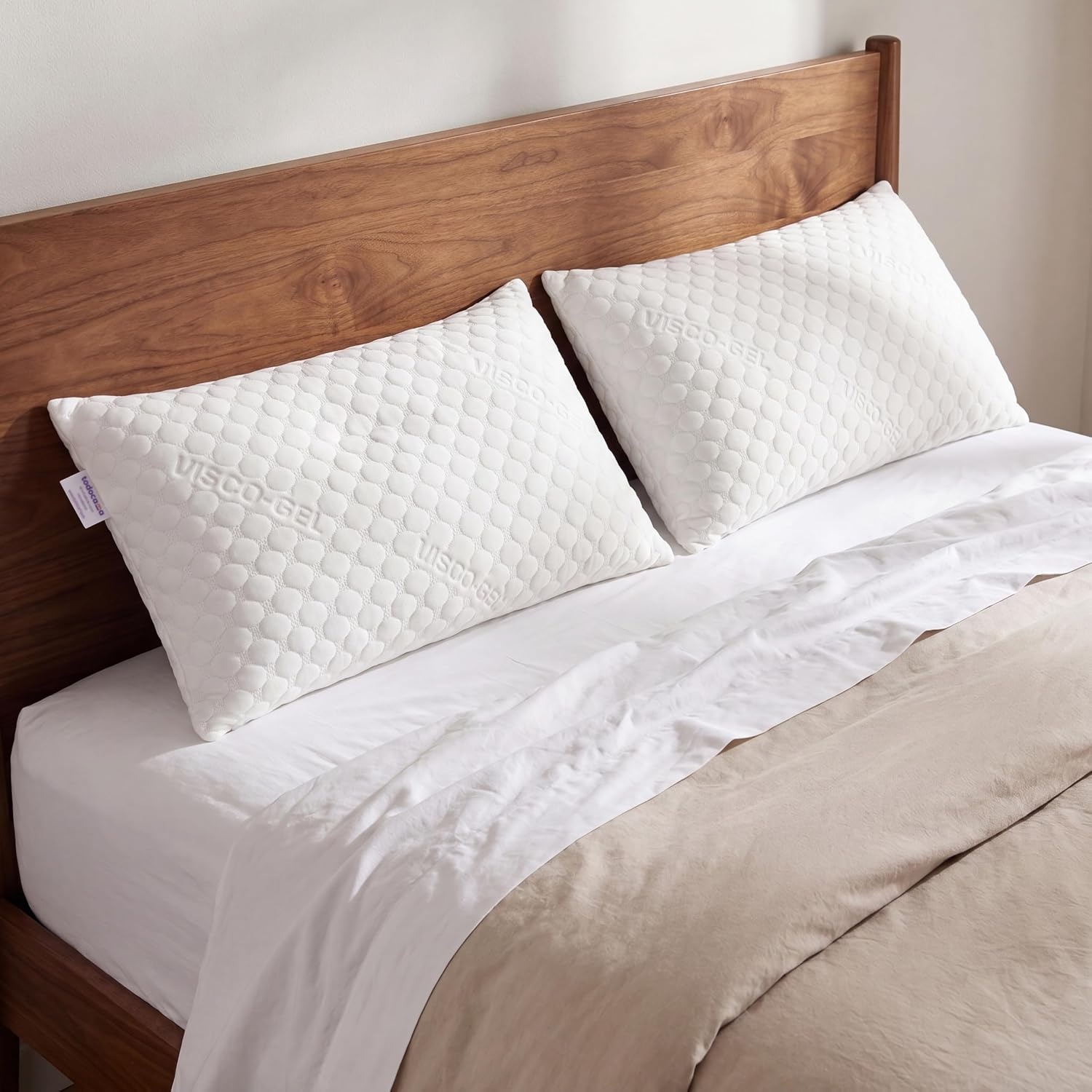 Todocama Visco-gel Kussen Set van 2 - 70 cm - Wit