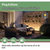 Paulmann 93921 Outdoor Plug & Shine vloerinbouwarmatuur IP67 3000K 8W 24V stralingshoek 95 ° 93921 LED inbouwspot terrasverlichting, buitenverlichting, 90 x 5,4 x 4,5 cm, Antraciet