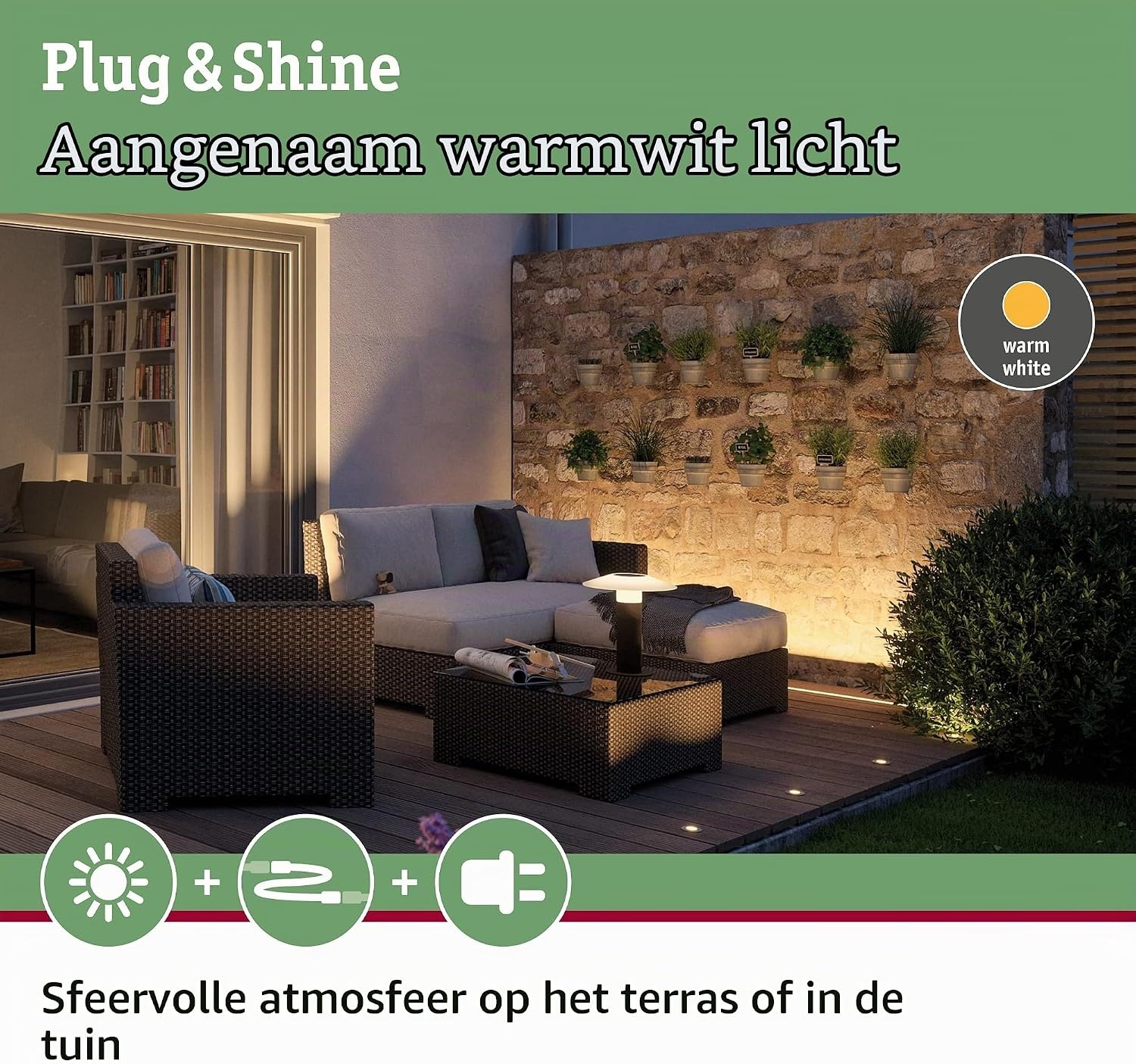 Paulmann 93921 Outdoor Plug & Shine vloerinbouwarmatuur IP67 3000K 8W 24V stralingshoek 95 ° 93921 LED inbouwspot terrasverlichting, buitenverlichting, 90 x 5,4 x 4,5 cm, Antraciet
