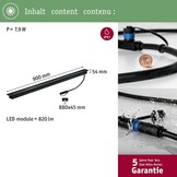 Paulmann 93921 Outdoor Plug & Shine vloerinbouwarmatuur IP67 3000K 8W 24V stralingshoek 95 ° 93921 LED inbouwspot terrasverlichting, buitenverlichting, 90 x 5,4 x 4,5 cm, Antraciet