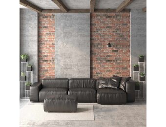 vidaXL Wandpanelen 10 st 3D donkerbruine en grijze baksteen EPS