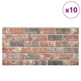 vidaXL Wandpanelen 10 st 3D donkerbruine en grijze baksteen EPS