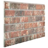 vidaXL Wandpanelen 10 st 3D donkerbruine en grijze baksteen EPS