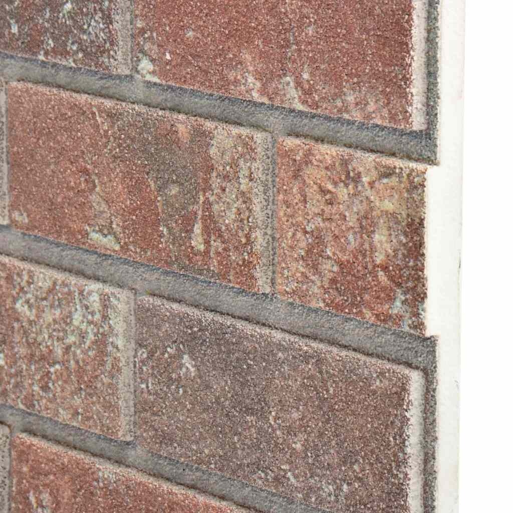 vidaXL Wandpanelen 10 st 3D donkerbruine en grijze baksteen EPS