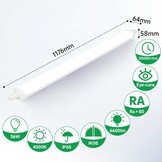 WARMELLE LED Batten Licht 120 cm - 36W - IP65 - 6600lm - 4 Pack