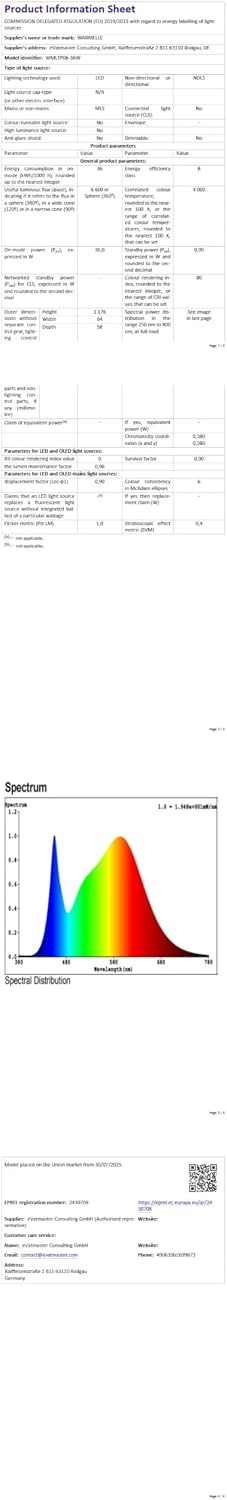 WARMELLE LED Batten Licht 120 cm - 36W - IP65 - 6600lm - 4 Pack