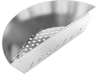 Onlyfire RVS Houtskoolmanden voor 57 cm en 67 cm Kogelbarbecue - Zilver