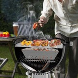 Onlyfire RVS Houtskoolmanden voor 57 cm en 67 cm Kogelbarbecue - Zilver