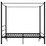 vidaXL Hemelbedframe metaal zwart 160x200 cm