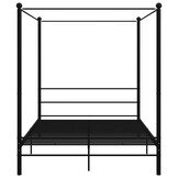 vidaXL Hemelbedframe metaal zwart 160x200 cm