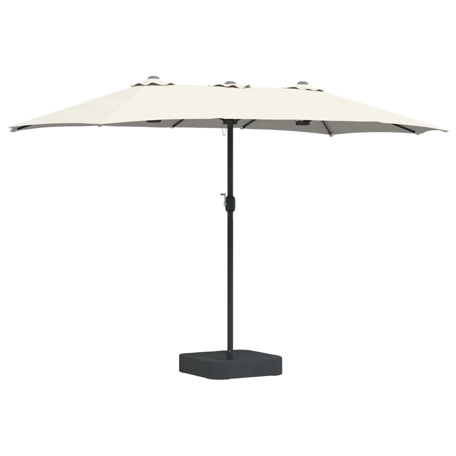vidaXL Tuinparasol Zand en Antraciet 385 x 209 x 244 cm Polyester