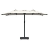 vidaXL Tuinparasol Zand en Antraciet 385 x 209 x 244 cm Polyester