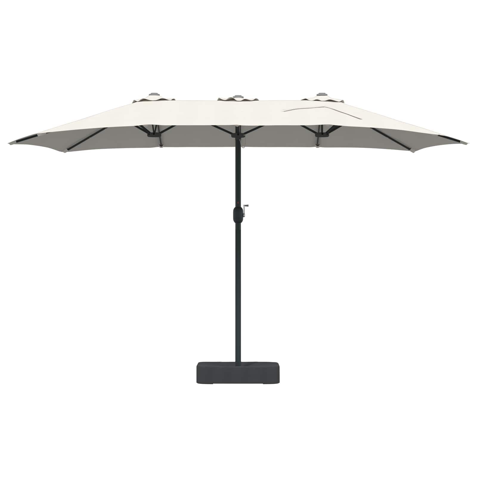 vidaXL Tuinparasol Zand en Antraciet 385 x 209 x 244 cm Polyester