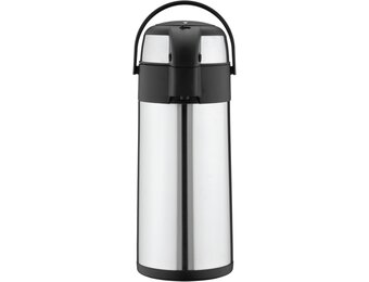 Pioneer Thermoskan met Pompfunctie - 5 Liter - Roestvrij Staal
