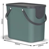 Rotho Albula Afvalscheidingssysteem Set van 4 - 2x25L & 2x40L - Blauw, Cappuccino en Antraciet