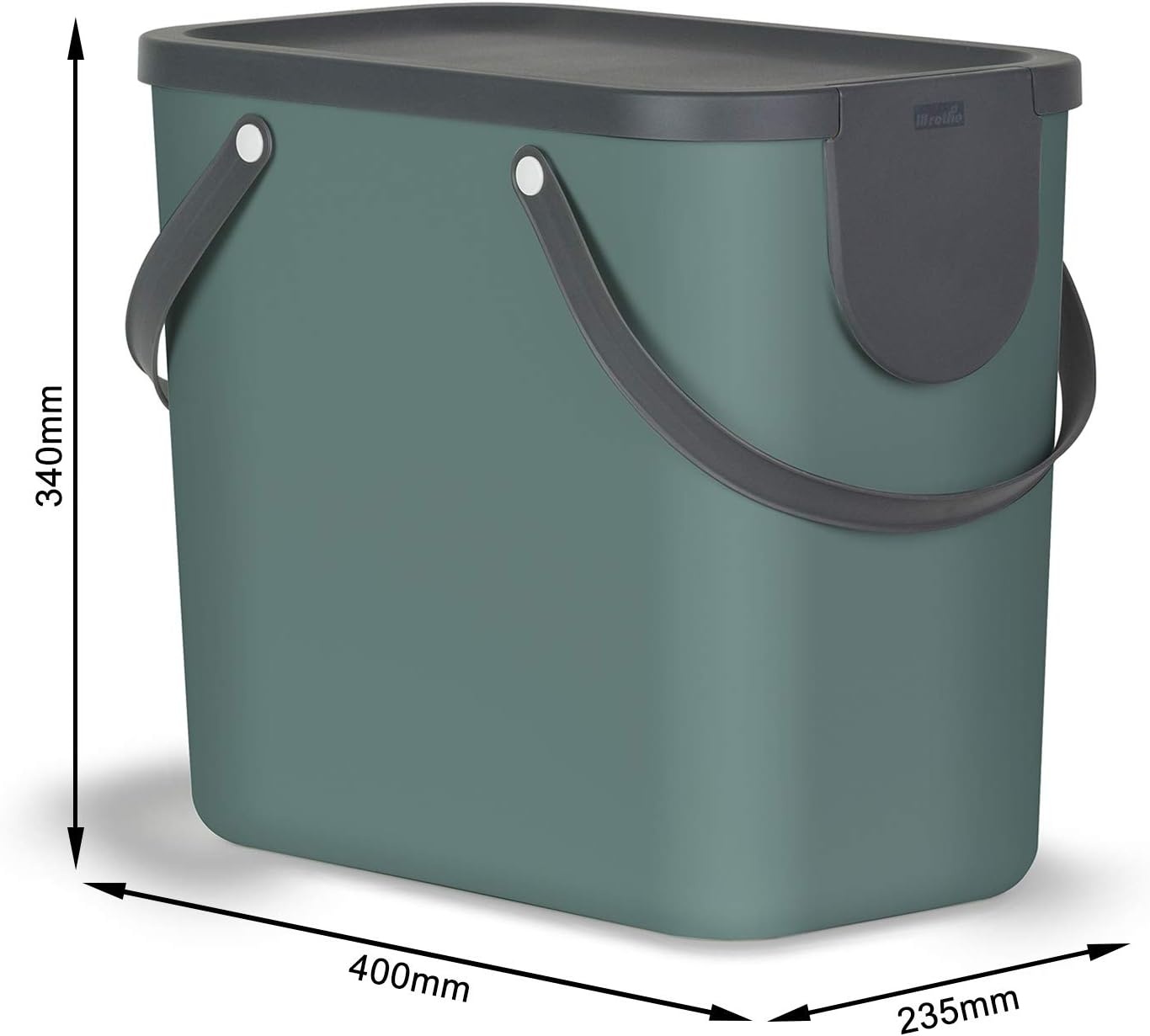 Rotho Albula Afvalscheidingssysteem Set van 4 - 2x25L & 2x40L - Blauw, Cappuccino en Antraciet