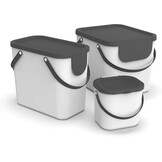 Rotho Albula Afvalscheidingssysteem Set van 4 - 2x25L & 2x40L - Blauw, Cappuccino en Antraciet
