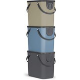 Rotho Albula Afvalscheidingssysteem Set van 4 - 2x25L & 2x40L - Blauw, Cappuccino en Antraciet