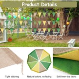 Tikplus Vlaggenlijn Groen 12 Meter - 3 Stuks Bunting Slingers voor Binnen en Buiten
