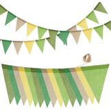 Tikplus Vlaggenlijn Groen 12 Meter - 3 Stuks Bunting Slingers voor Binnen en Buiten
