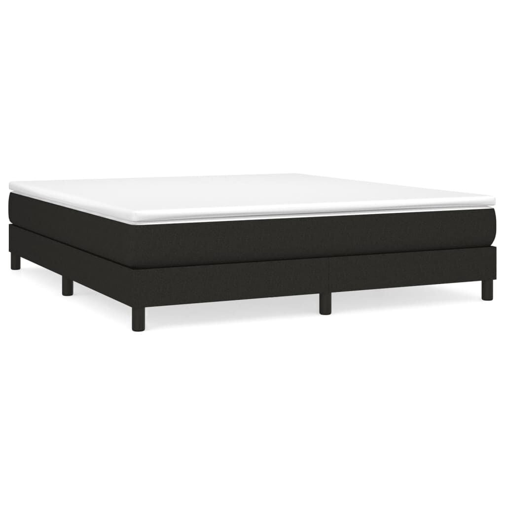 vidaXL Bedframe zonder matras stof zwart 160x200 cm