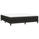 vidaXL Bedframe zonder matras stof zwart 160x200 cm