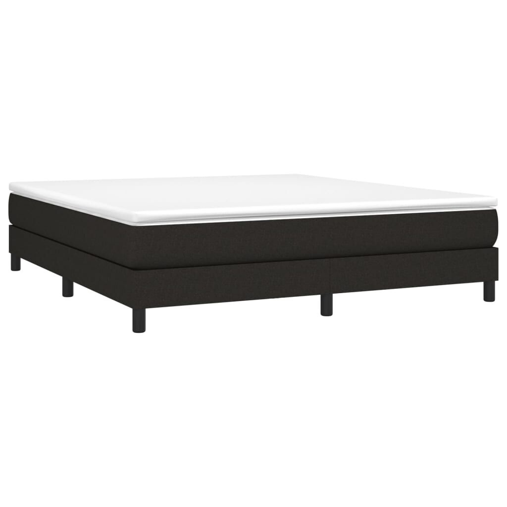 vidaXL Bedframe zonder matras stof zwart 160x200 cm