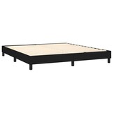 vidaXL Bedframe zonder matras stof zwart 160x200 cm