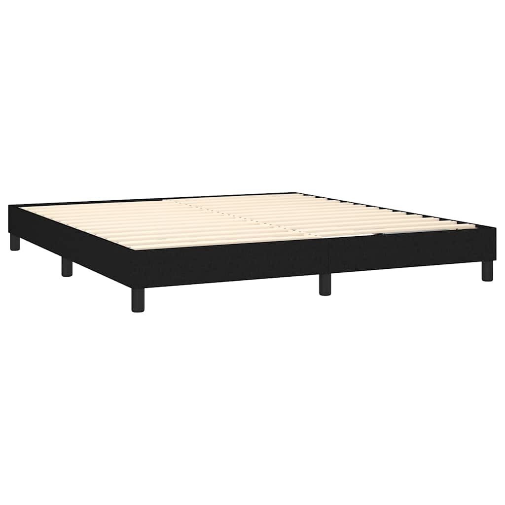 vidaXL Bedframe zonder matras stof zwart 160x200 cm
