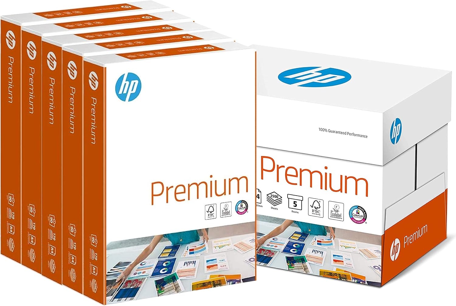 HP Papers CHP852 Box Premium Drukpapier, A4, 90 g, Wit, 2500 Vellen