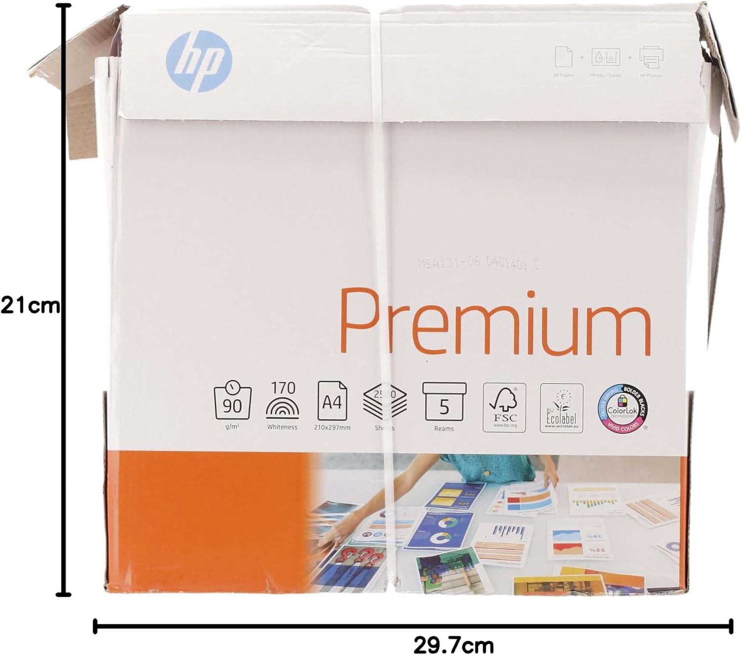 HP Papers CHP852 Box Premium Drukpapier, A4, 90 g, Wit, 2500 Vellen