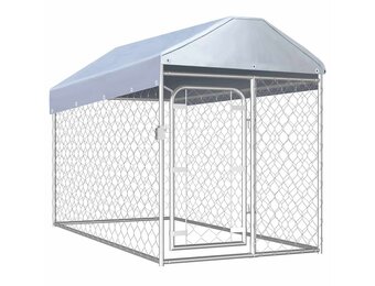 vidaXL Hondenkennel voor buiten met dak 200x100x125 cm