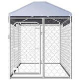 vidaXL Hondenkennel voor buiten met dak 200x100x125 cm