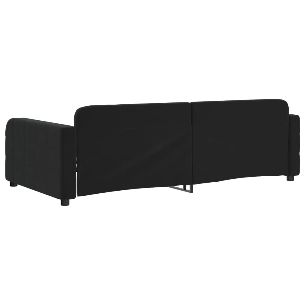 vidaXL Slaapbank 100x200 cm fluweel zwart