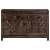 vidaXL Dressoir met gesneden ontwerp 110x35x70 cm massief mangohout
