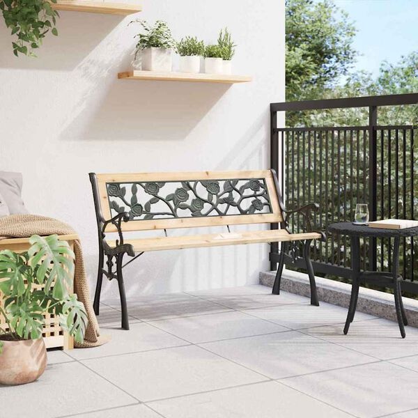 vidaXL Tuinbank 2 -Seater 116 x 54 x 73 cm Hout Bruin Rechthoekig