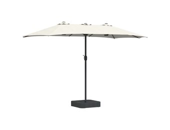 vidaXL Tuinparasol Zand en Antraciet 385 x 209 x 244 cm Polyester