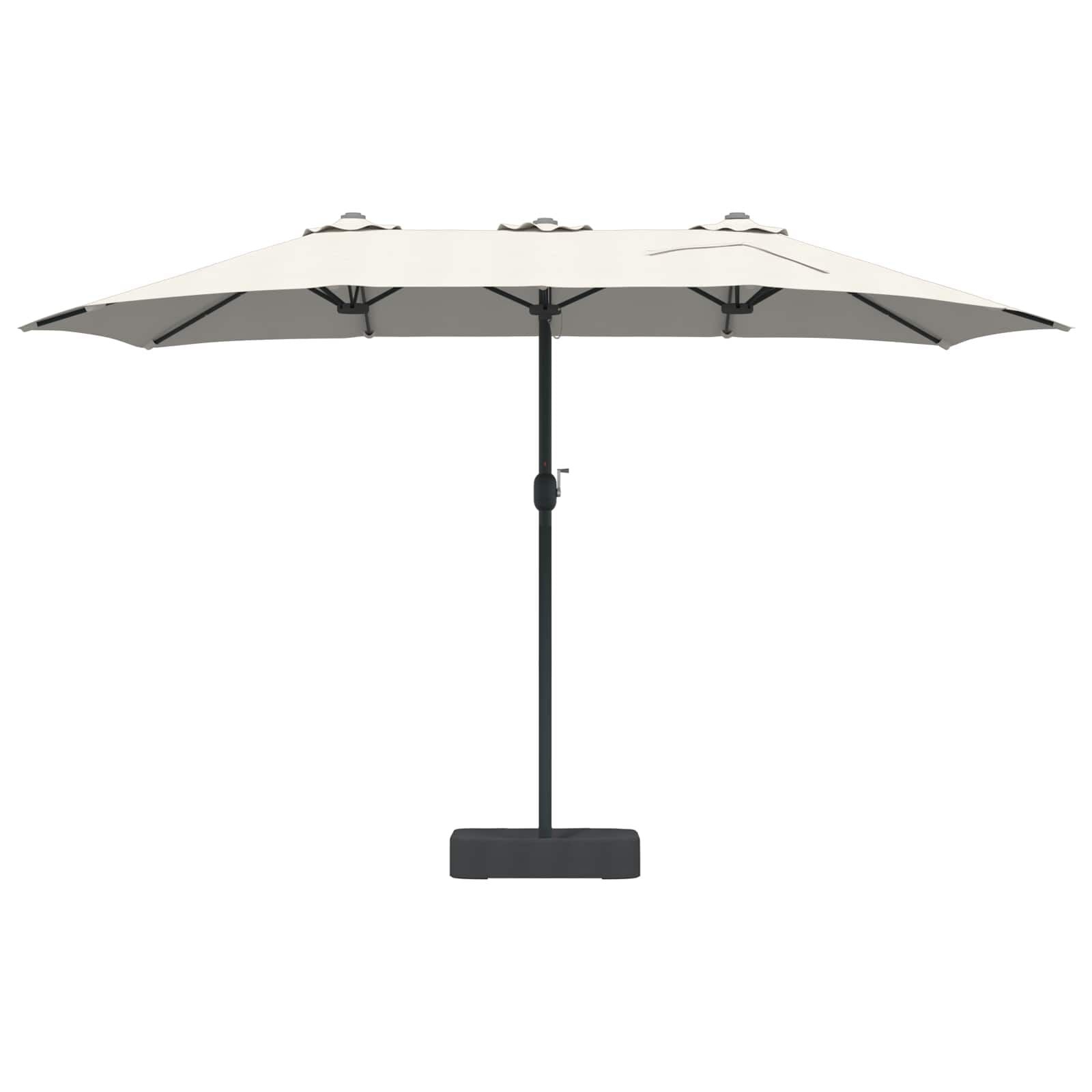 vidaXL Tuinparasol Zand en Antraciet 385 x 209 x 244 cm Polyester