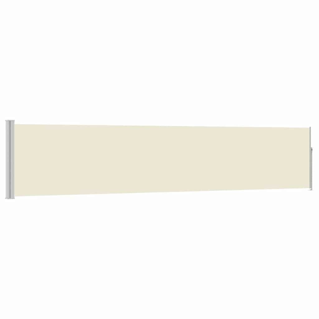 vidaXL Tuinscherm uittrekbaar 100x500 cm crème