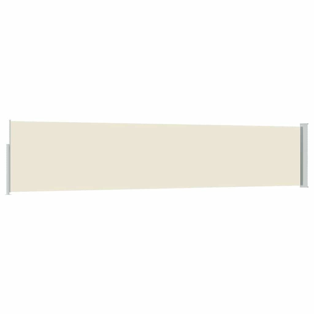 vidaXL Tuinscherm uittrekbaar 100x500 cm crème