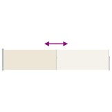 vidaXL Tuinscherm uittrekbaar 100x500 cm crème