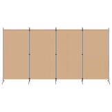 vidaXL 4-panelen roomdivider Beige 346 x 180 cm Stof