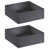 vidaXL Plantenbak 2 st Antraciet 60 x 60 x 20 cm Koudgewalst staal