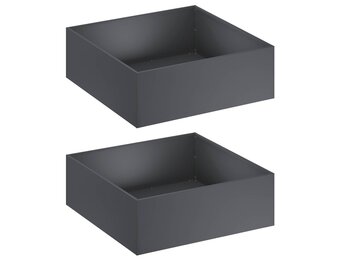 vidaXL Plantenbak 2 st Antraciet 60 x 60 x 20 cm Koudgewalst staal