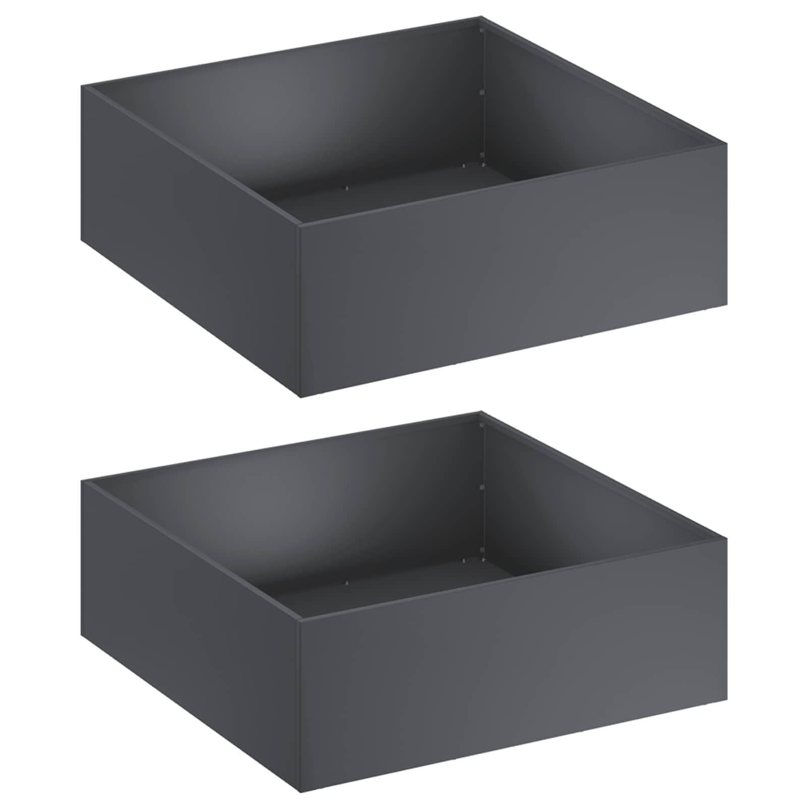 vidaXL Plantenbak 2 st Antraciet 60 x 60 x 20 cm Koudgewalst staal
