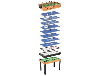 vidaXL Multispeeltafel 15-in-1 121x61x82 cm esdoornkleurig