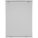 GARDINIA Plisségordijn Solo met zuignappen, ondoorzichtig vouwgordijn, montagemateriaal meegeleverd, 2 geleiders van aluminium, wit, 100 x 130 cm (BxH)
