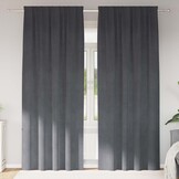 vidaXL Gordijnen 2 st Lichtgrijs 140 x 245 cm fluweel
